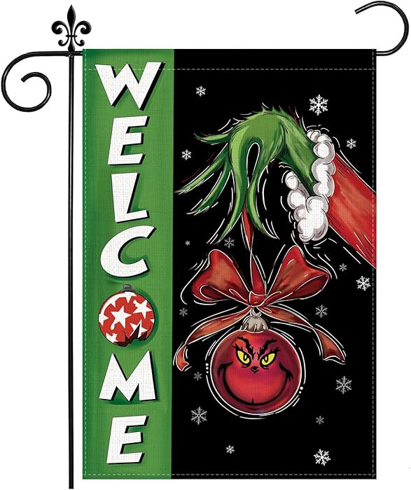 Christmas Garden Flag, Burlap Yard Flag For Christmas Outdoor Decorations, Welcome Christmas Lawn... | Amazon (US)