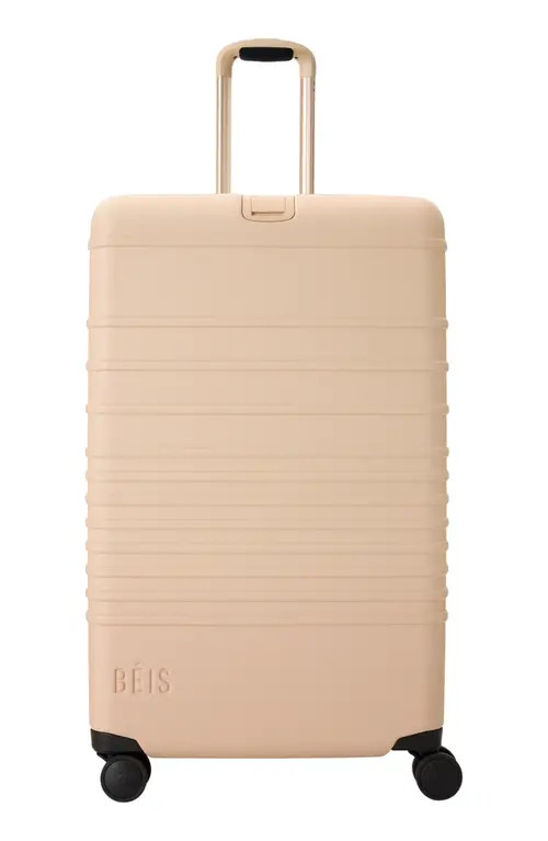 Béis The Large Check-In Roller Suitcase in Beige at Nordstrom | Nordstrom