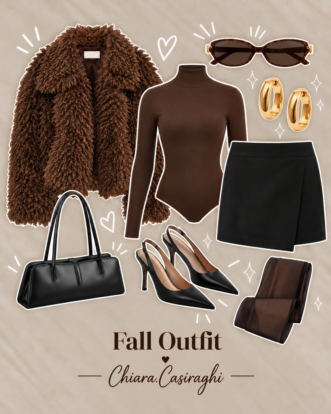 Chocolate shag, mocha bodysuit & mini skirt — rich brown tones for the ultimate luxe fall night out. 

 #LTKootd #LTKvlog #LTKU