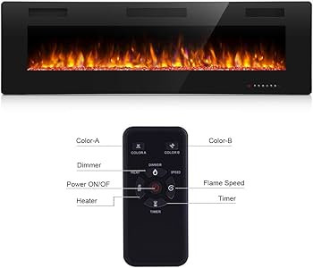 Antarctic Star 36 Inch Electric Fireplace in-Wall Recessed and Wall Mounted, Fireplace Heater and... | Amazon (US)