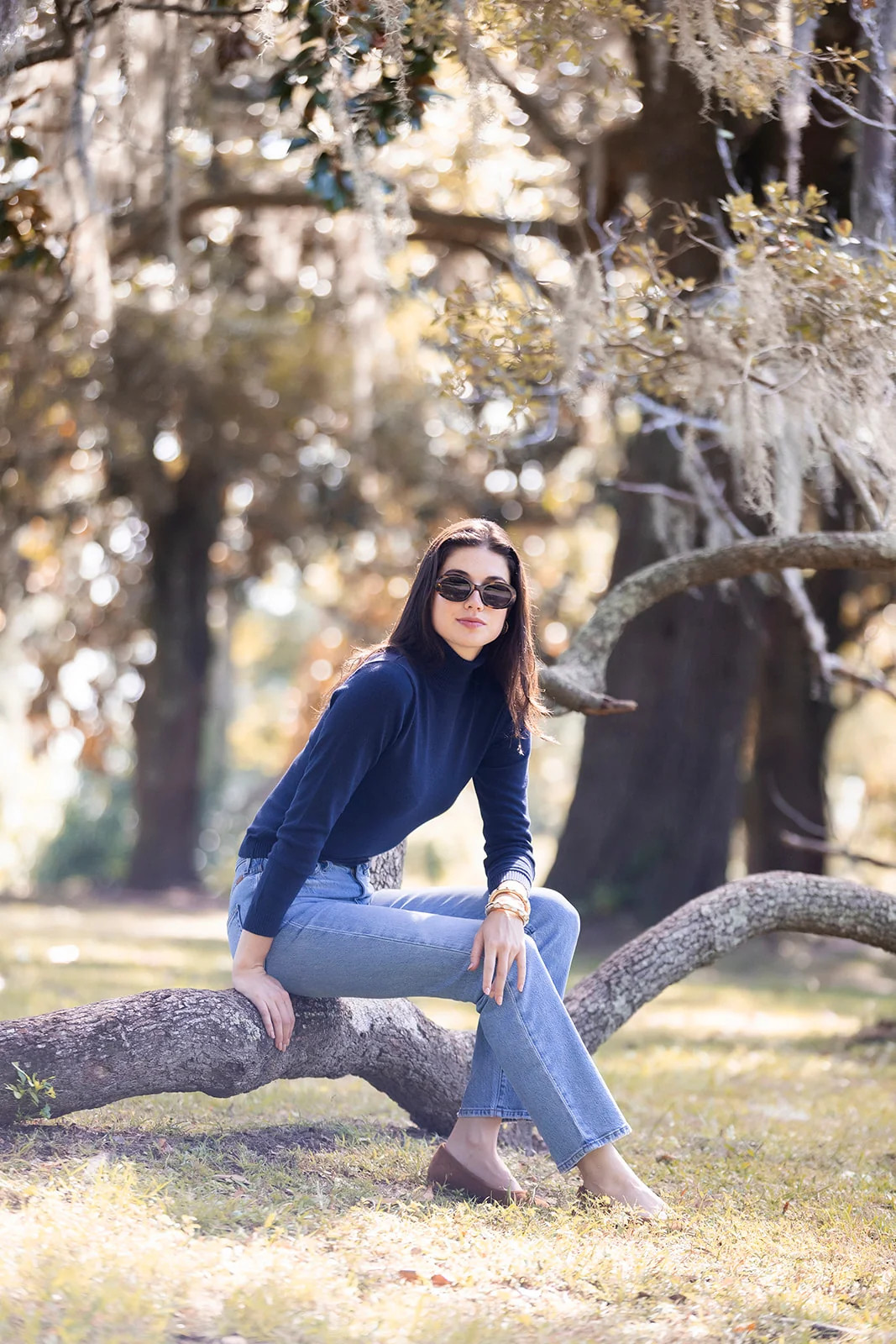 Diane Turtleneck Sweater - Peacoat | Julia Amory