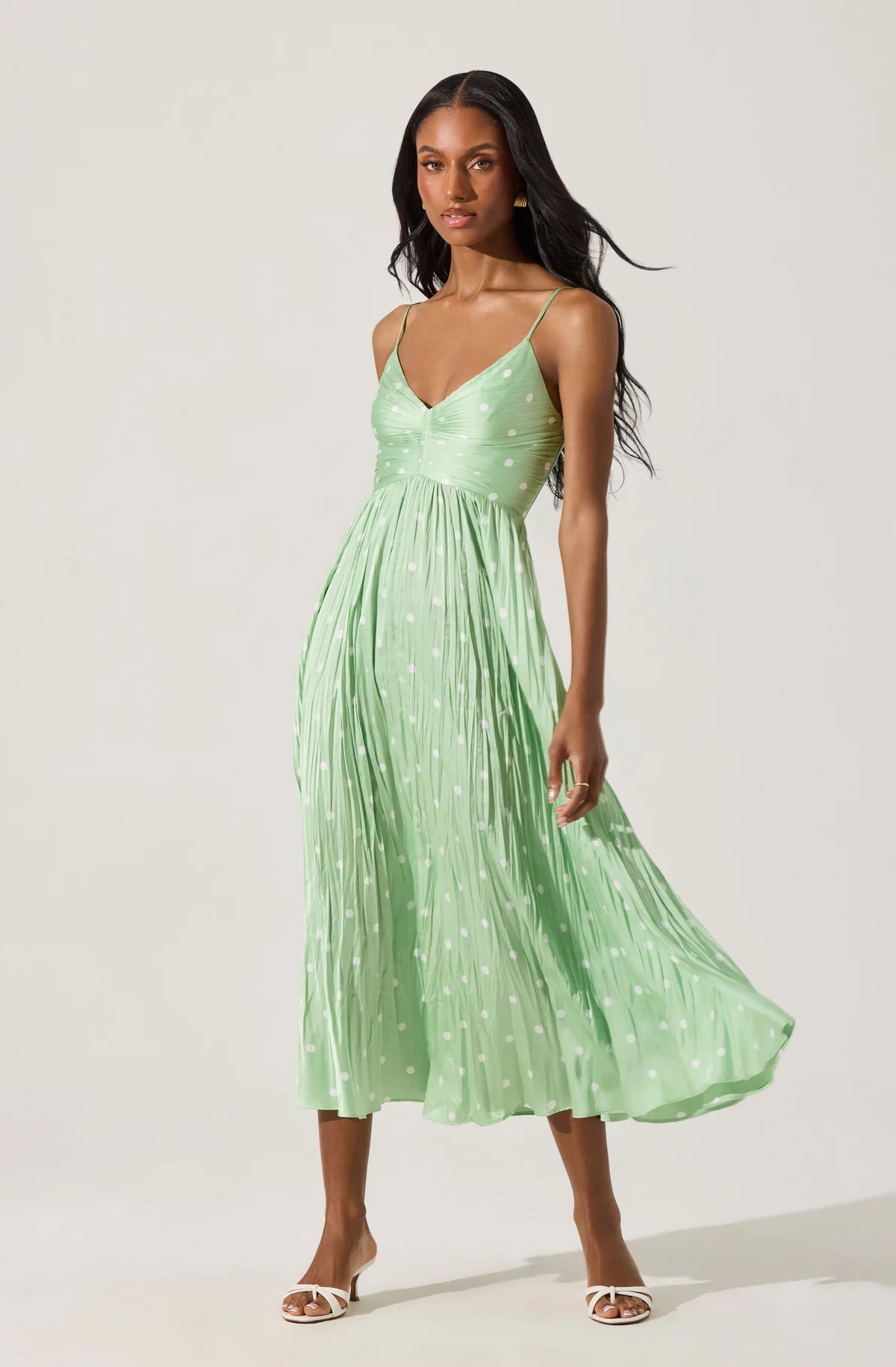 Maeve Pleated Midi Dress | ASTR The Label (US)