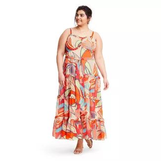Mixed Floral Sleeveless Tiered Ruffle Dress - ALEXIS for Target | Target