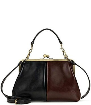 Patricia Nash Vione Frame Kisslock Clutch - Black/British Tan | Dillard's