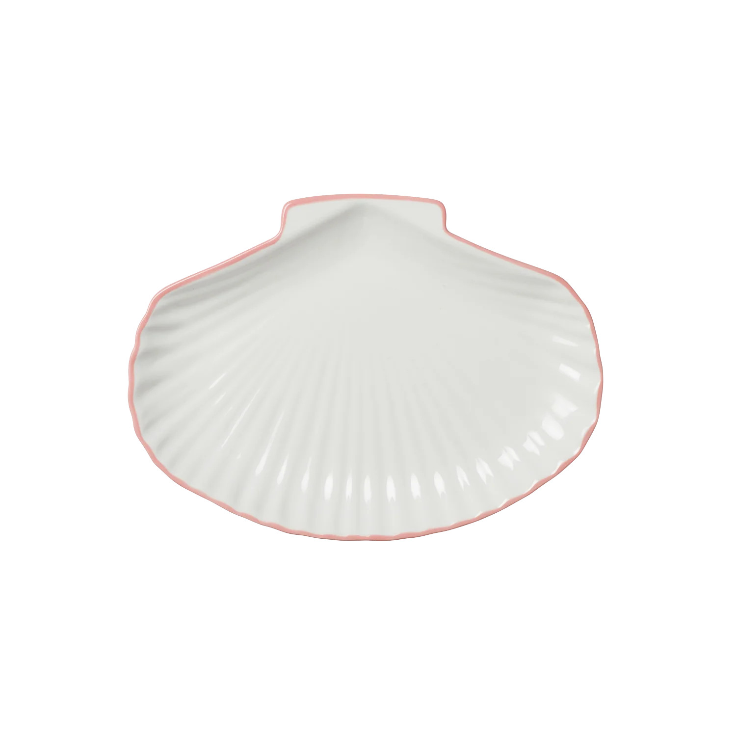 Shell Plate with Pink Edge | In the Roundhouse