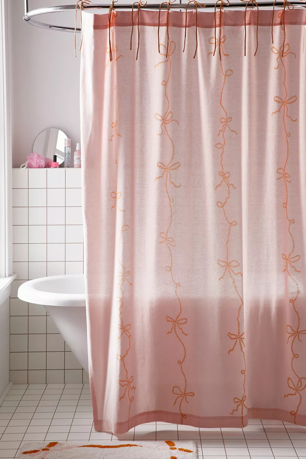 Lacey Bows Shower Curtain | Urban Outfitters (US and RoW)