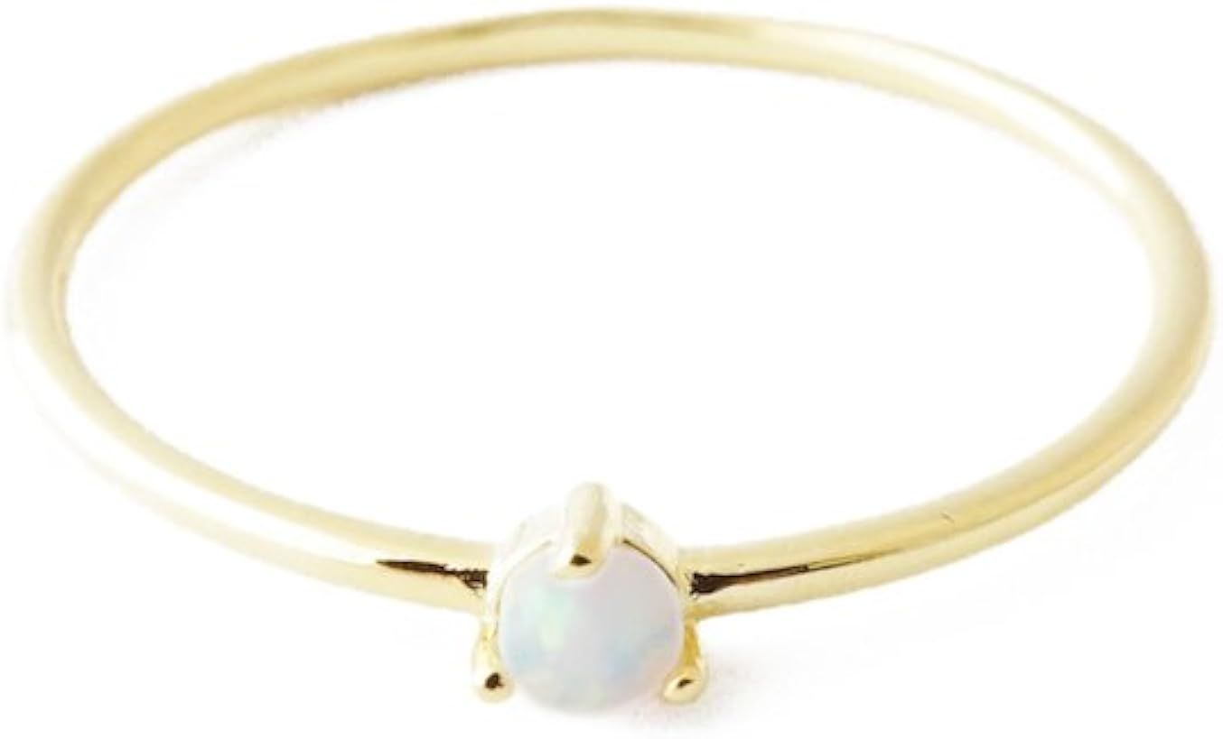 HONEYCAT Opal Orb Crystal Ring in Gold, Rose Gold, or Silver | Minimalist, Delicate Jewelry | Amazon (US)