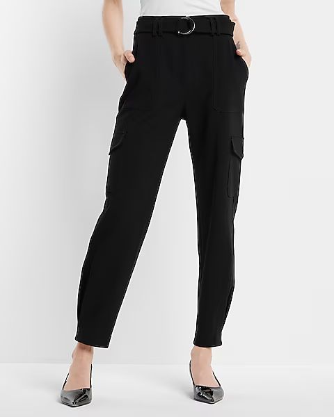 Super High Waisted Belted Cargo Pants | Express