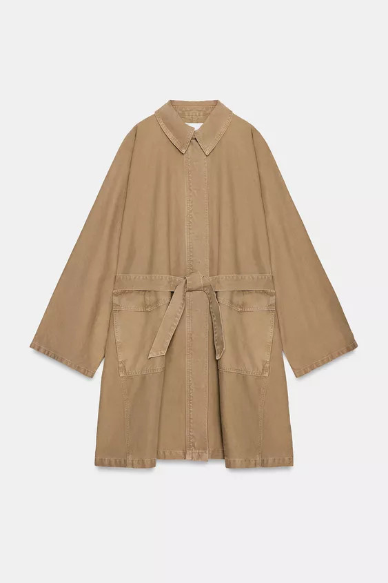 OVERSIZED LONG TRENCH COAT | Zara US