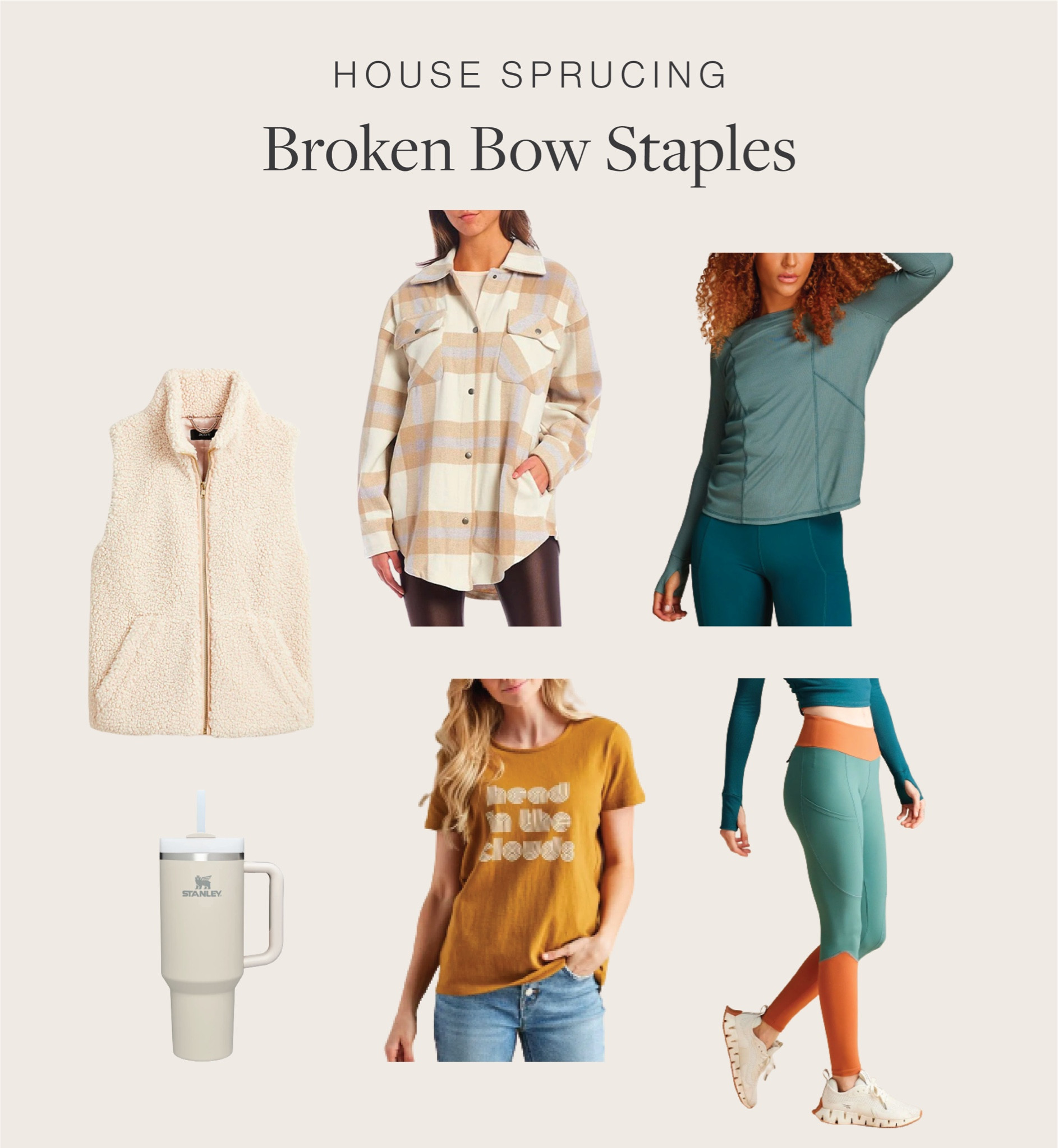 Top, long sleeve & leggings from Downeast Basics 🤍