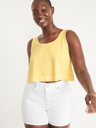 Cropped Vintage Garment-Dyed Tank Top for Women | Old Navy (US)