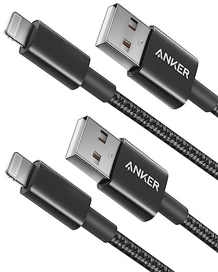 Anker 6 ft Premium Double-Braided Nylon Lightning Cable, Apple MFi Certified for iPhone Chargers,... | Amazon (US)