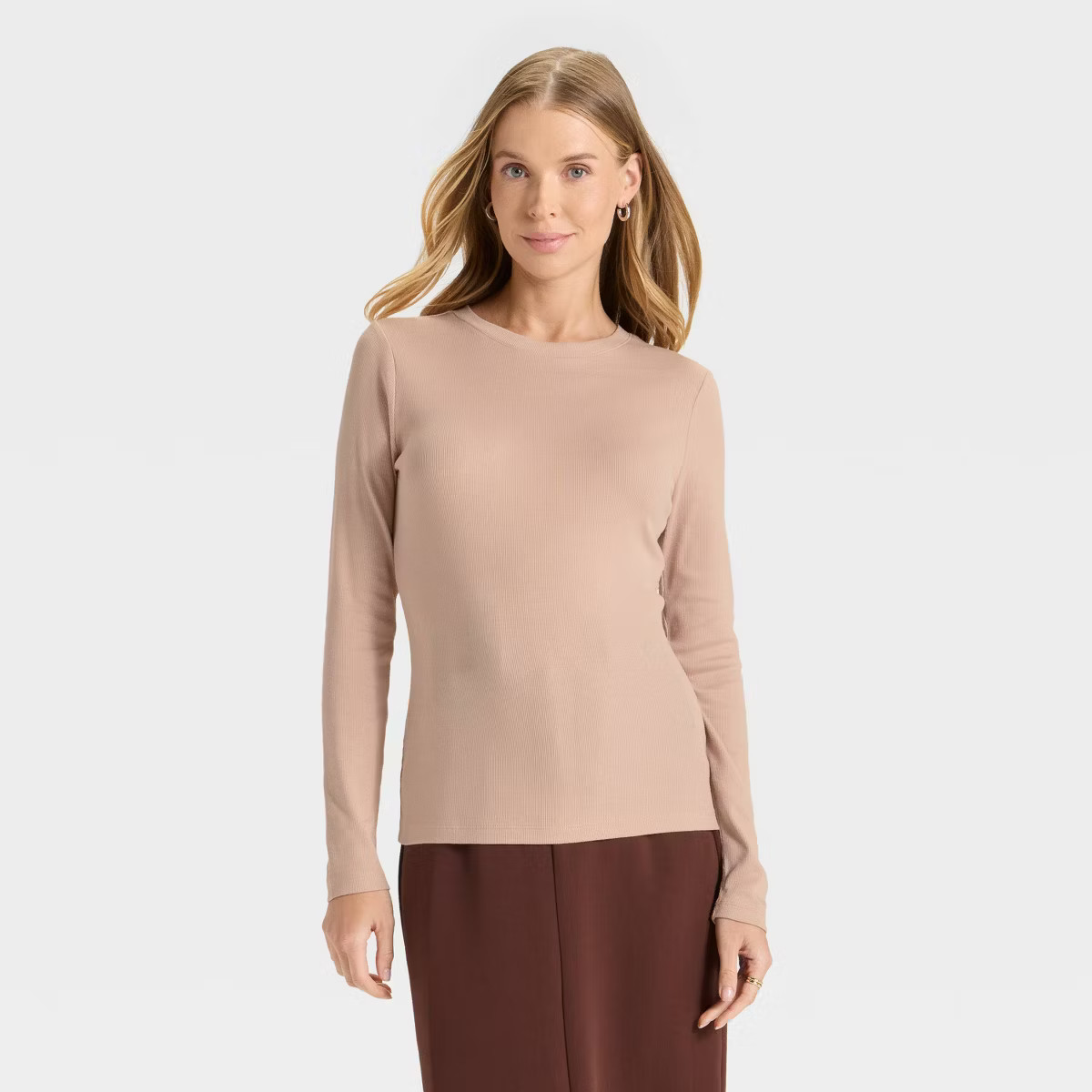 Women's Slim Fit Long Sleeve Top - A New Day™ | Target