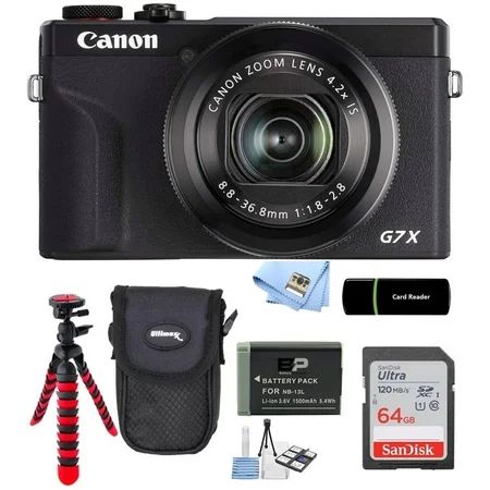 Canon PowerShot G7 X Mark III Digital Camera Black + 64GB Memory Card + NB13L Battery + Card Reader  | Walmart (US)