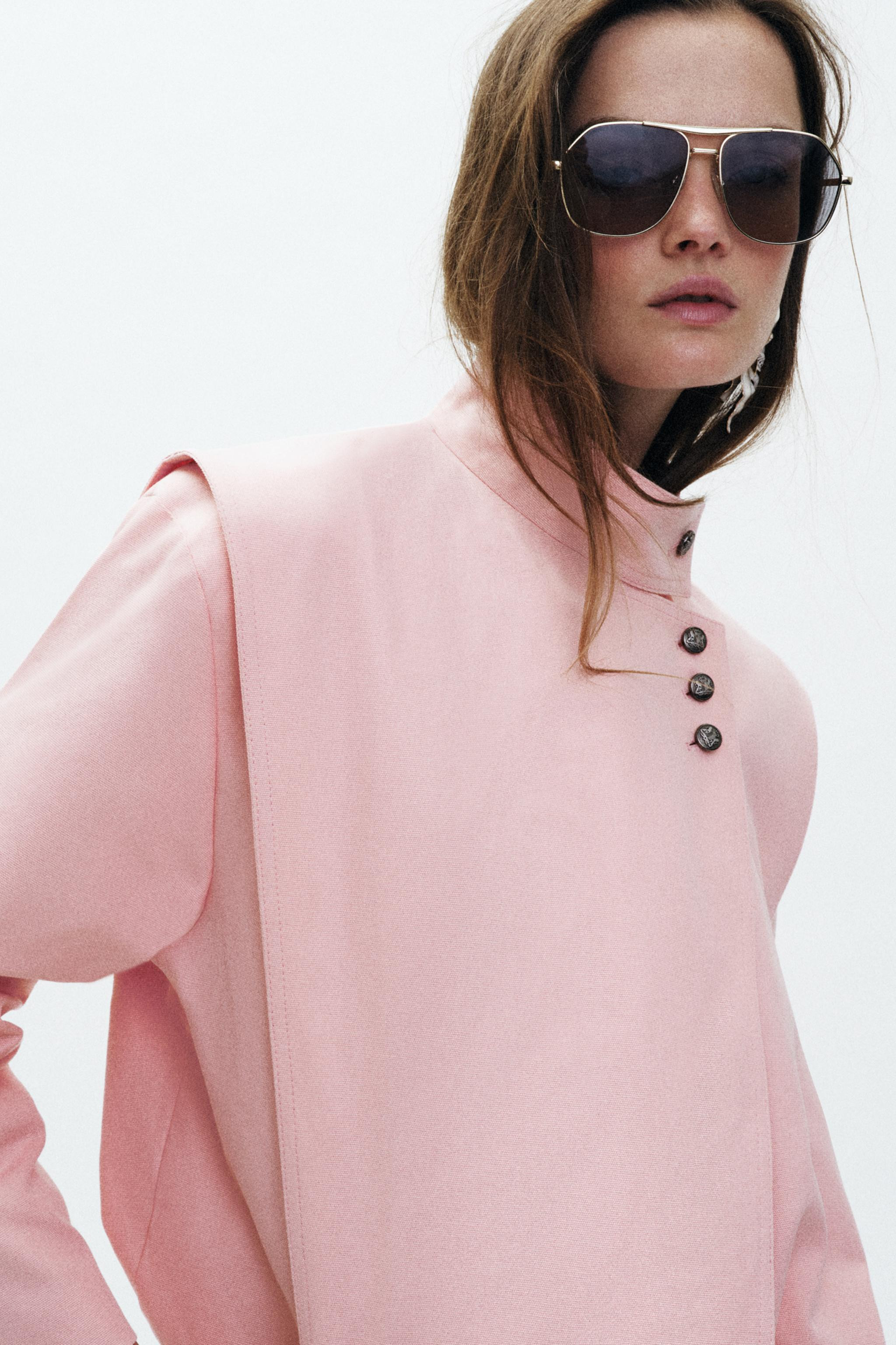 ZW COLLECTION BUTTONED WRAP JACKET | Zara US