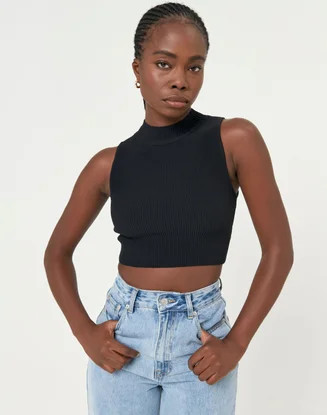 Funnel Neck Ribbed Tank | Glassons (AU & NZ)