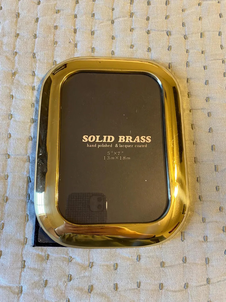 Vintage Solid Brass Photo Frames Set of 2 | Etsy (US)
