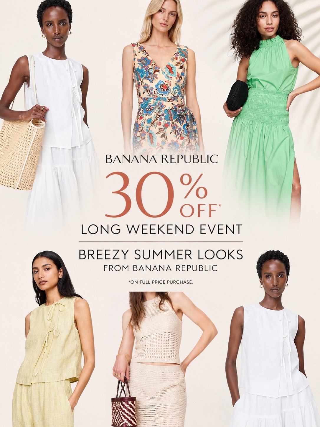 Fresh summer finds just got even better ☀️
Save 30% during Banana Republic’s Long Weekend Event and refresh your wardrobe with breezy summer style ✨

#LTKSaleAlert #LTKMidsize #LTKmomlife