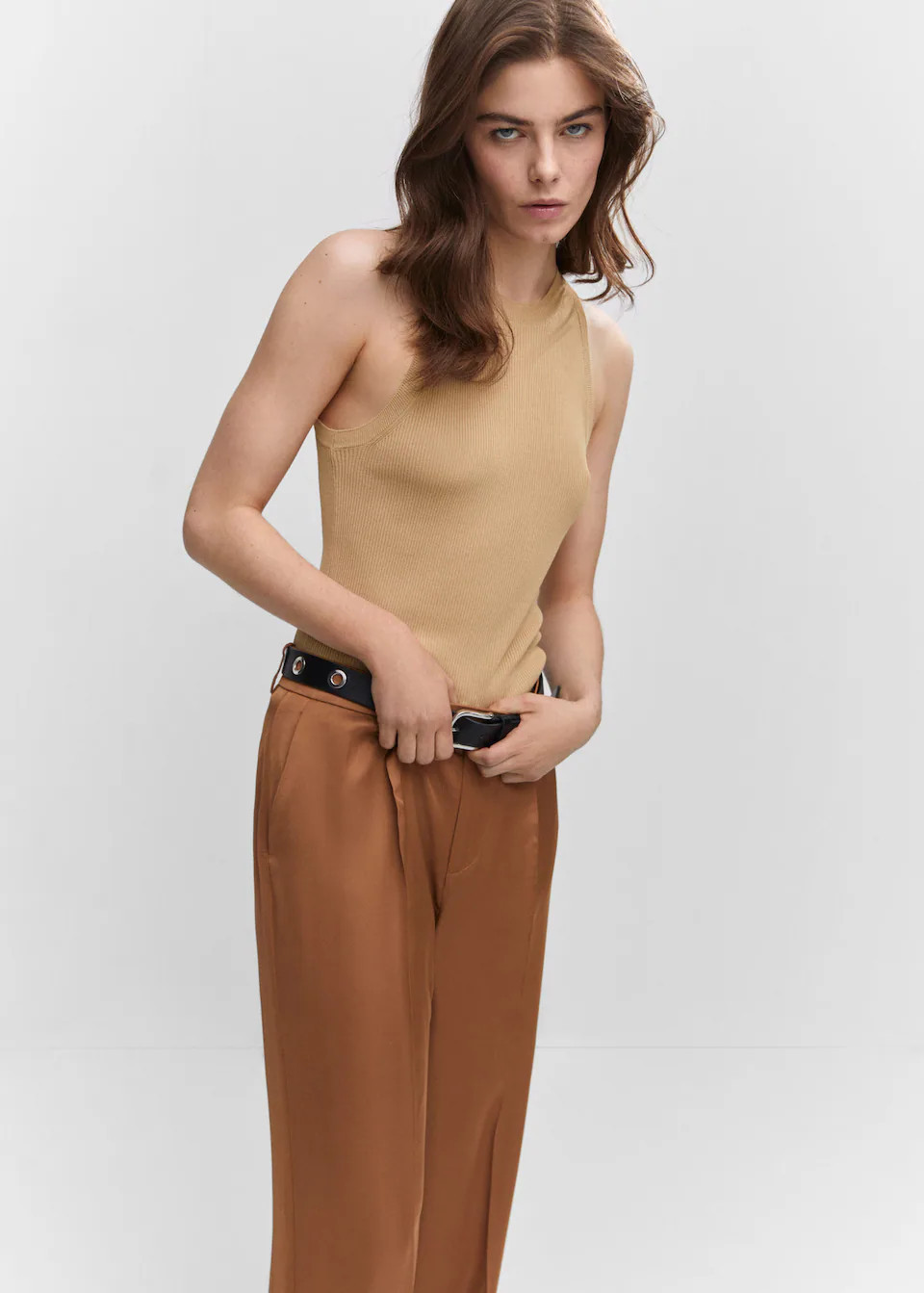 Ribbed knit top | MANGO (US)