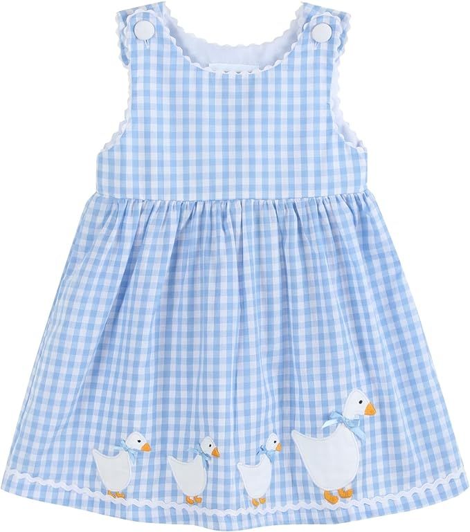 Baby and Girls Jumper Dress with Sash | Amazon (US)