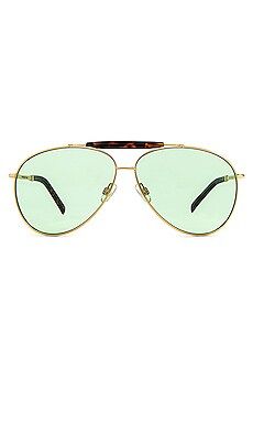 WeWoreWhat The City Sunglasses in Gold Metal & Green from Revolve.com | Revolve Clothing (Global)