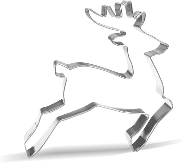 13 cm Leaping Reindeer Cookie Cutter - Stainless Steel | Amazon (US)