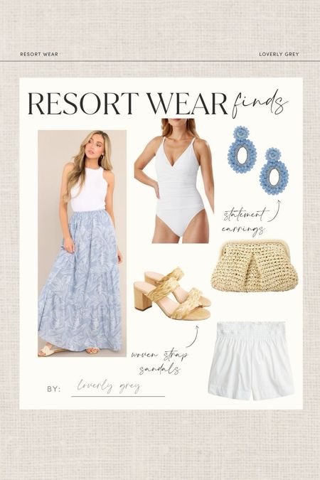 Loverly Grey resort wear finds. This floral maxi skirt and wrap detail swimsuit are perfect for a beach day. 

#LTKSeasonal #LTKswim #LTKstyletip
