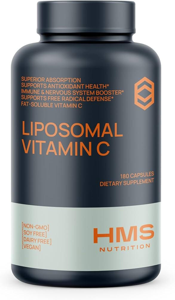 Premium 1600mg Liposomal Vitamin C - Fat Soluble - Non-GMO - Soy, Dairy, Gluten Free - 180 Capsul... | Amazon (US)