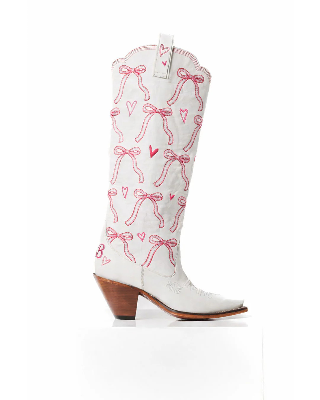 Barbie™ Chic Boot - White/Pink | Women's Tall Cowboy Boots | Besita Boots | Besita Boots