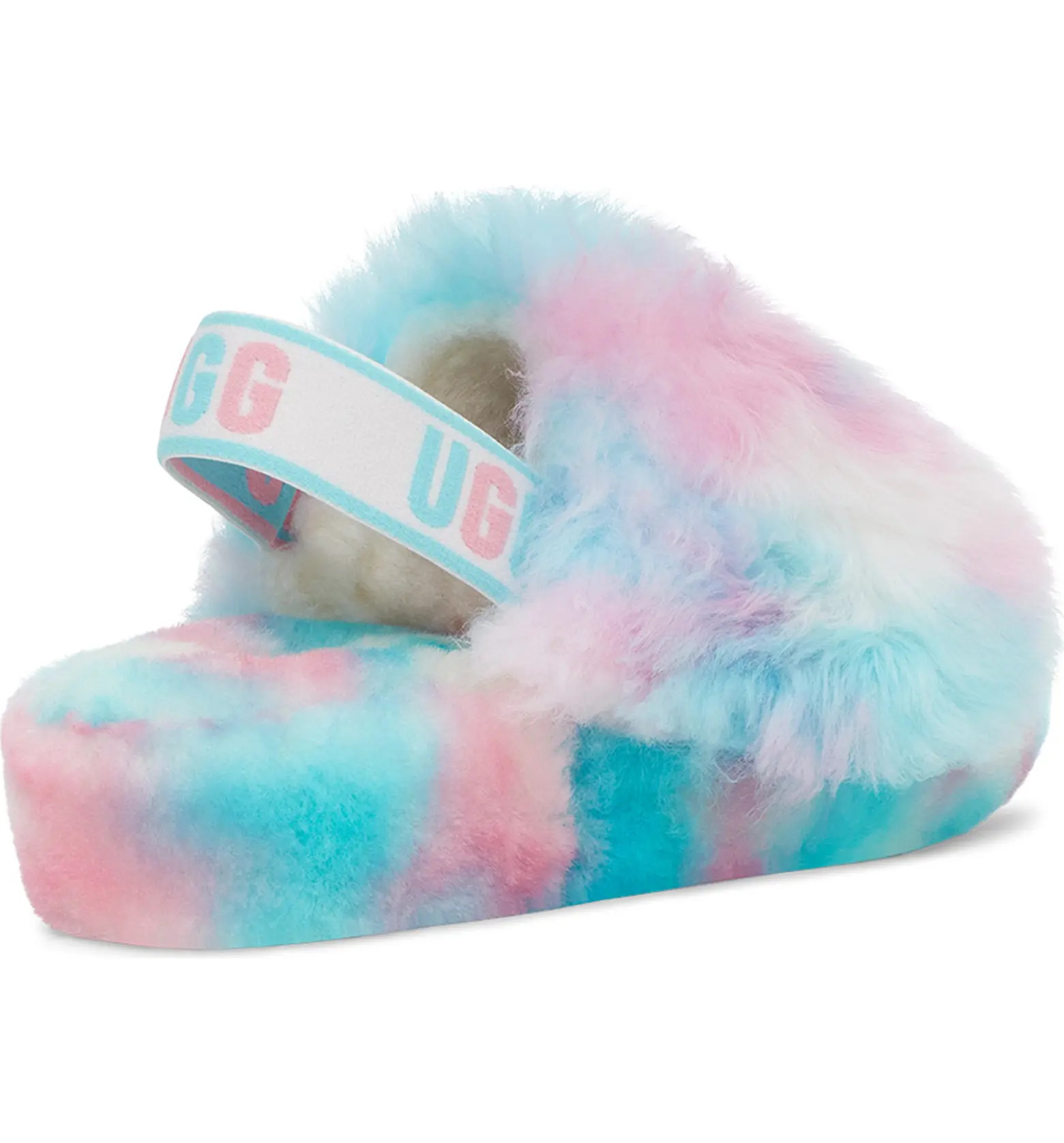 UGG® Fluff Yeah Pride Genuine Shearling Sandal | Nordstromrack | Nordstrom Rack