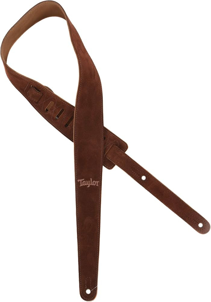Taylor Guitars Chocolate Suede Logo Guitar Strap | Amazon (US)