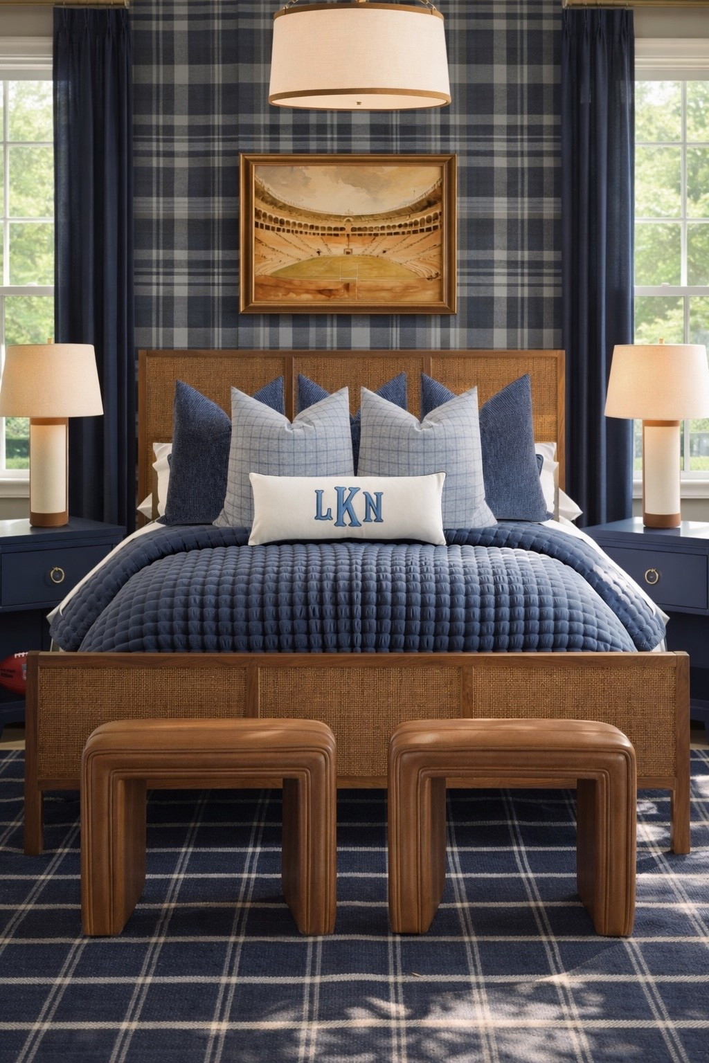 A classic bedroom for the football fans 

#bedroom #bed #homedecor #wallpaper #rug 

#LTKHome #LTKKids #LTKSaleAlert