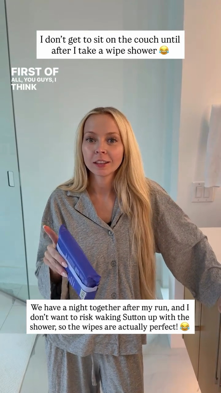 Tay doesn’t get to sit on the couch until after he takes a wipe shower 😂 We have a night together after his run, and I don’t want him to risk waking Sutton up with the shower, so these wipes are actually perfect!

KAYLUME25 gets you 25% off when you shop on Amazon!

#LTKActive #LTKselfcare #LTKgrwm