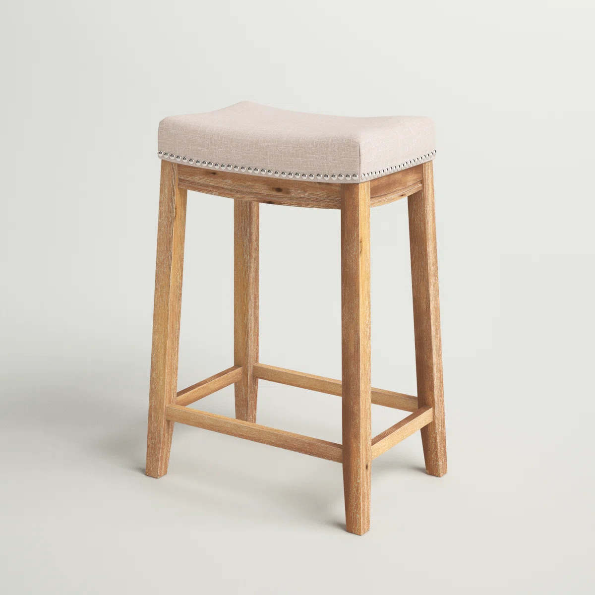 Bartonville Counter & Bar Solid Wood Backless Stool with Upholstered Seat | Wayfair North America