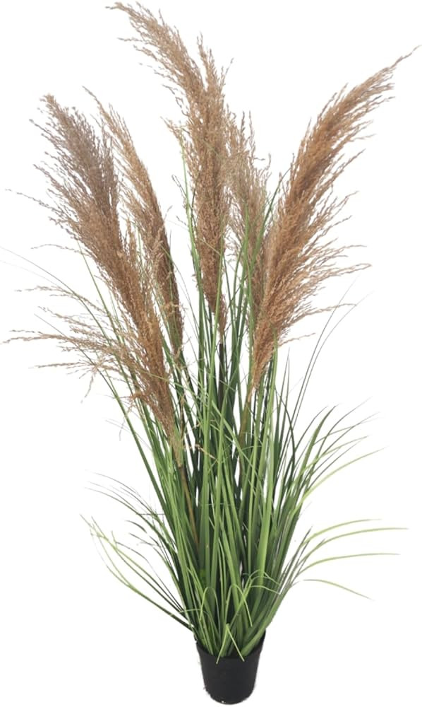 47" (4ft,1pack) Pampas Grass Potted Plants - Artificial Faux Plants Featuring Tall Grass, Fake Gr... | Amazon (US)