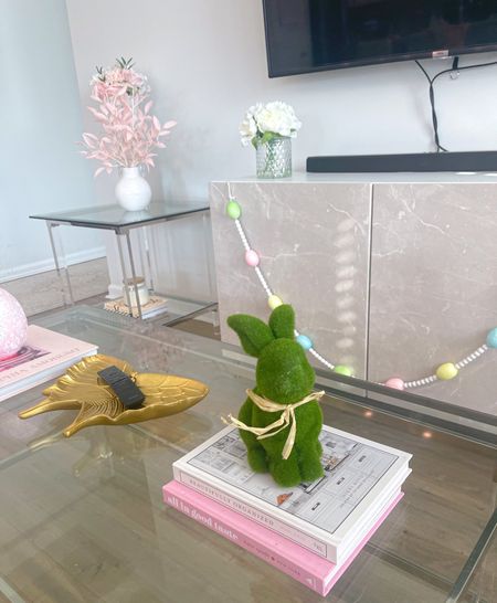 Spring decor, bunny decor, Easter decor,  cute Easter decor, green bunny, pink bunny, pink coffee table books

#LTKSeasonal #LTKhome #LTKunder50