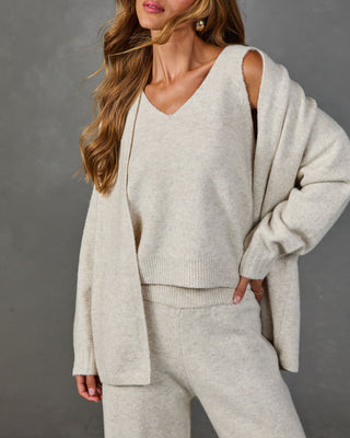 Plush Reverie Knit Cardigan Oatmeal / XL | VICI