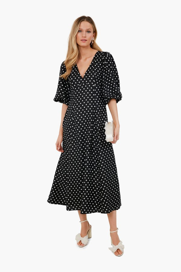 Black Harmony Dot Cloque Dress | Kate Spade New York | Tuckernuck (US)
