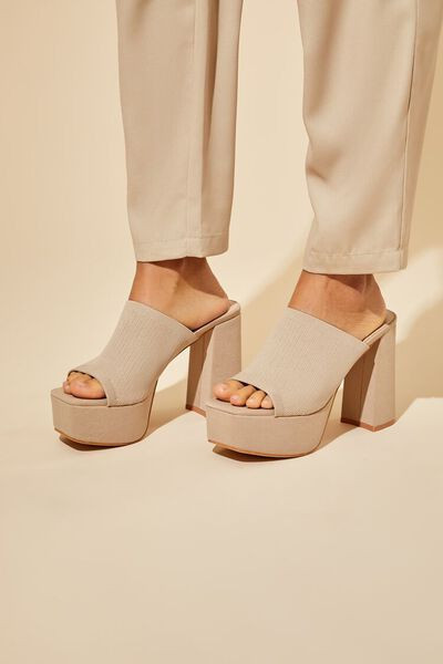 Platform Square-Toe Block Heels | Forever 21 (US)