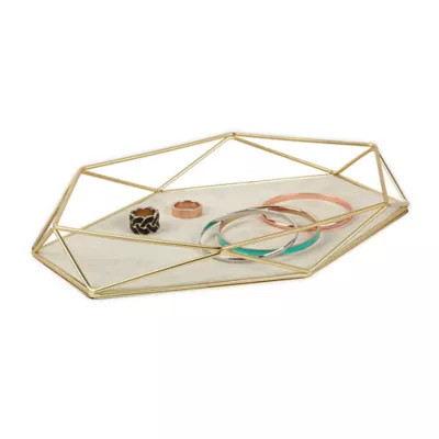 Umbra Prisma Jewelry Organizer Tray in Matte Brass | Bed Bath & Beyond