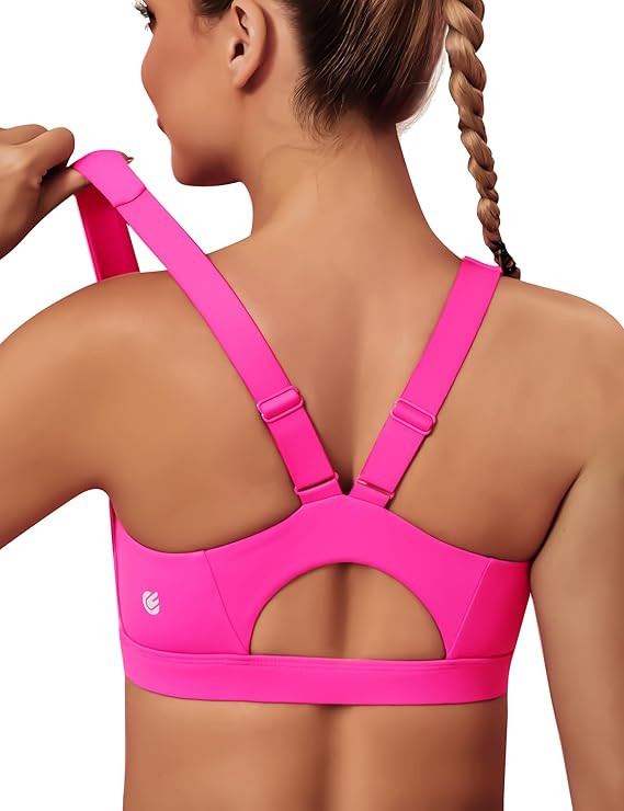 Cordaw Sports Bras for Women High Support, Adjustable Straps High Impact Workout Yoga Bra with Se... | Amazon (US)