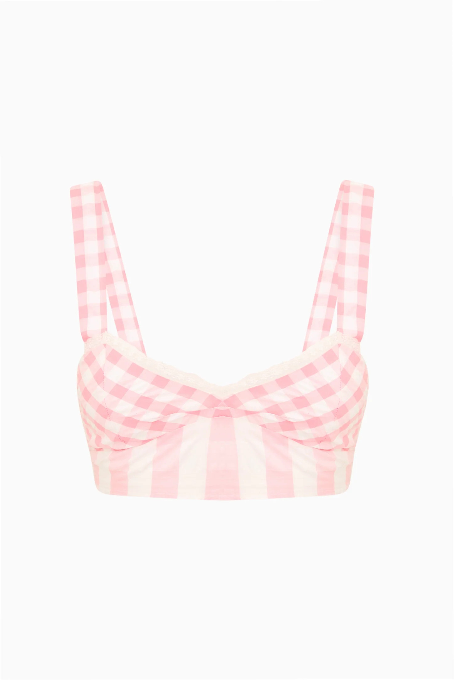 Ricky Seersucker Bralette Top | LoveShackFancy