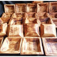 Wholesale New Arrivals Small Wooden Handmade 5"" Square Candle Dough Bowls Set Of 10.modern Home Decor Bowls. Centerpiece Display Wax | Etsy (US)