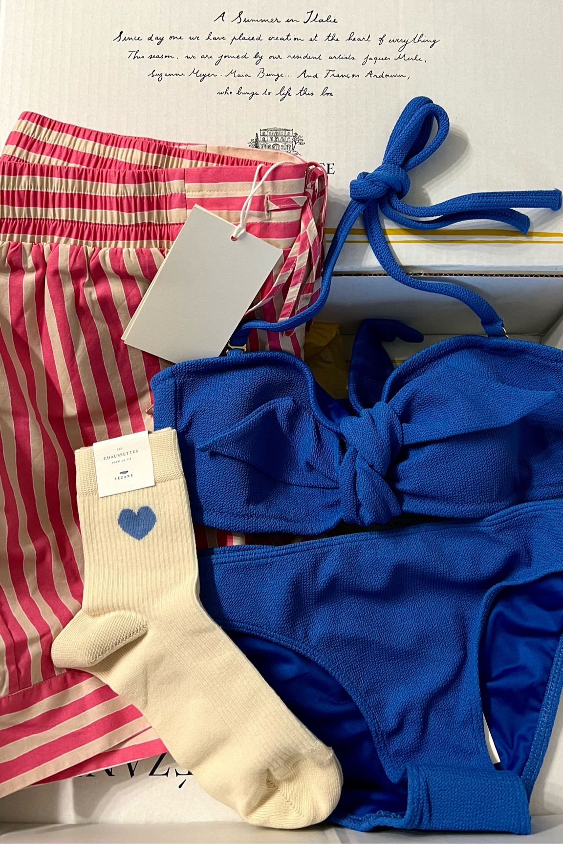 latest sezane selects!! the cutest pink shorts for summer and this blue bikini is EVERYTHING!🩵🩷

#LTKSummerSales #LTKSwim #LTKSeasonal