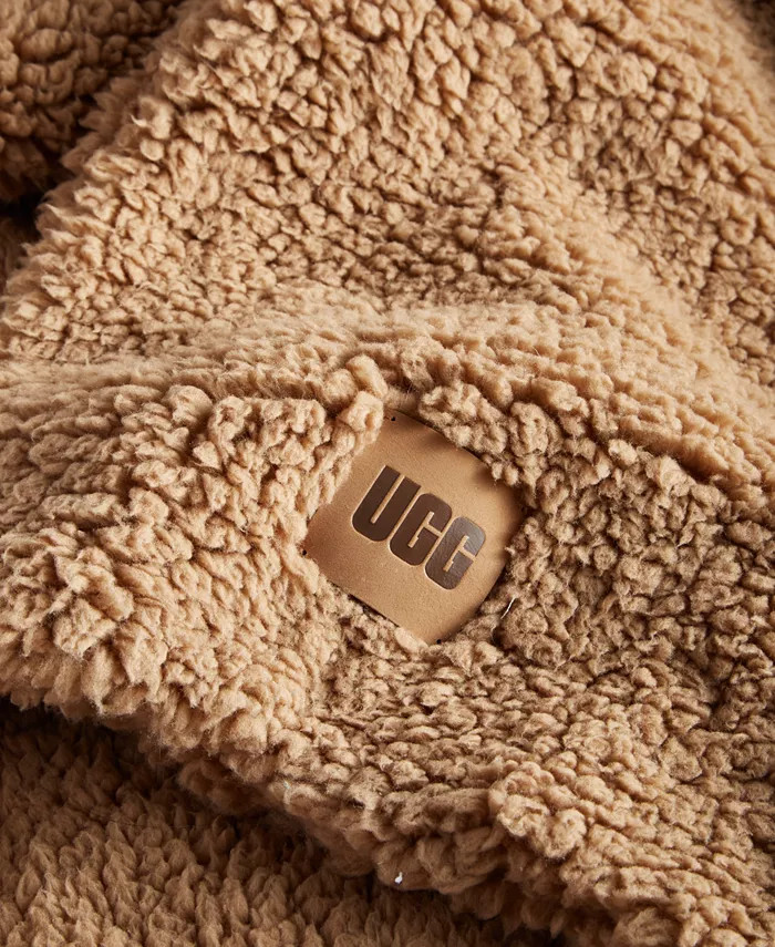 Women's Oversized Fleece Logo-Patch Scarf | Macy's