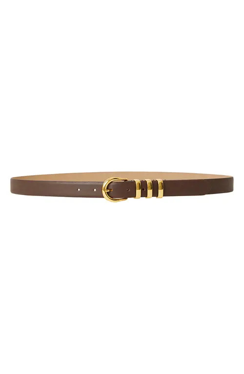 B-Low the Belt Kad Leather Belt in Chocolate Gold at Nordstrom, Size Large | Nordstrom