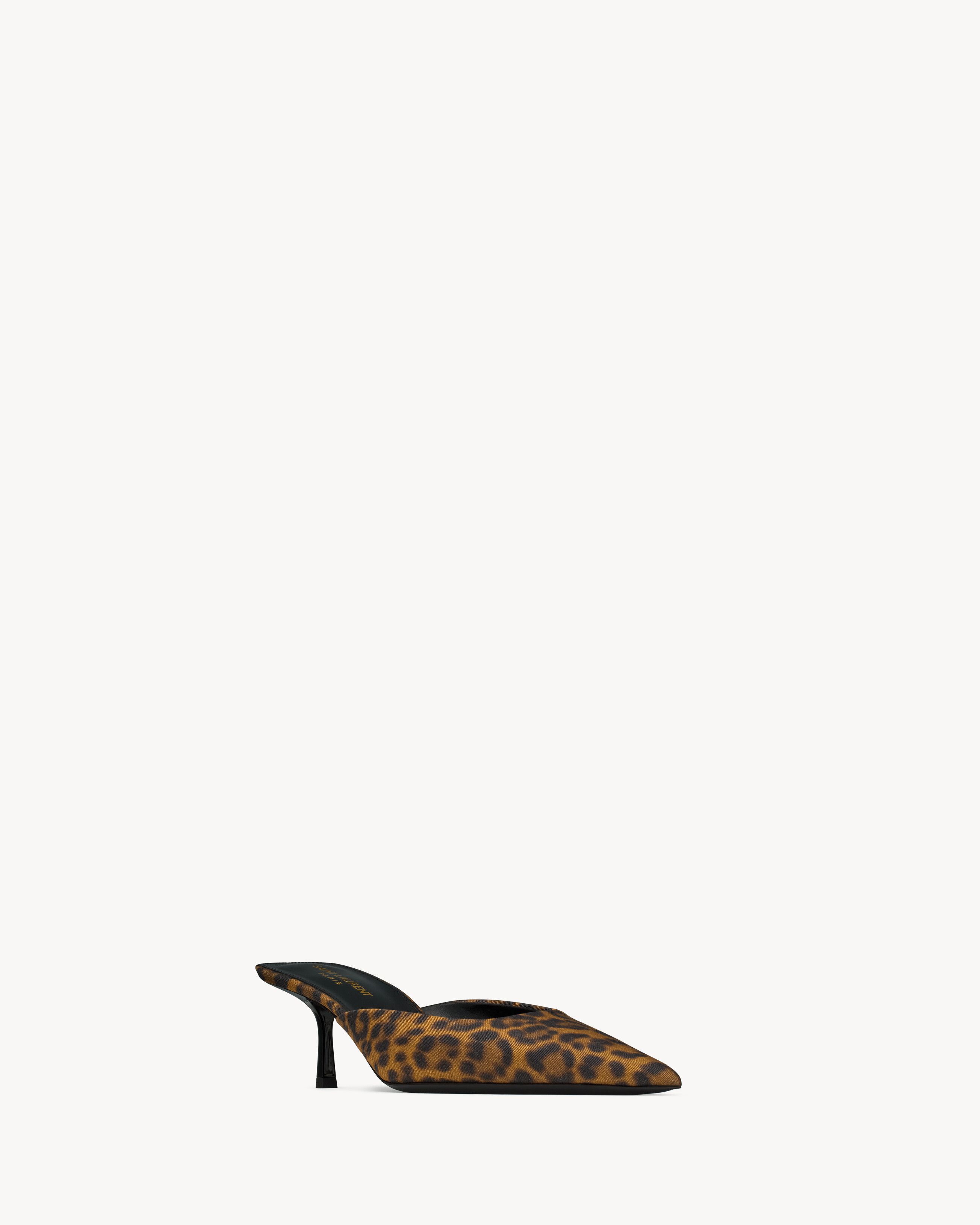 BARBARA mules in leopard grosgrain | Saint Laurent Inc. (Global)