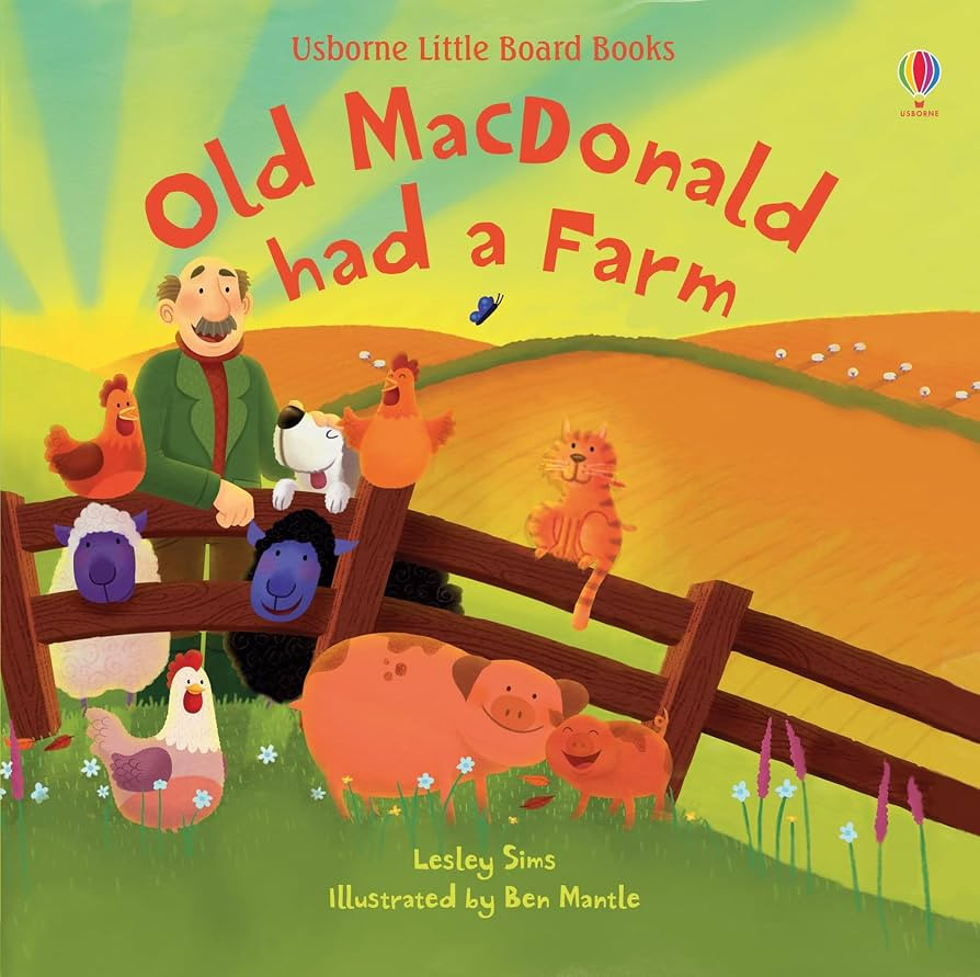 Old MacDonald had a farm: A Classic Board Book Nursery Rhyme with Audio Reading for Toddlers (Lit... | Amazon (US)