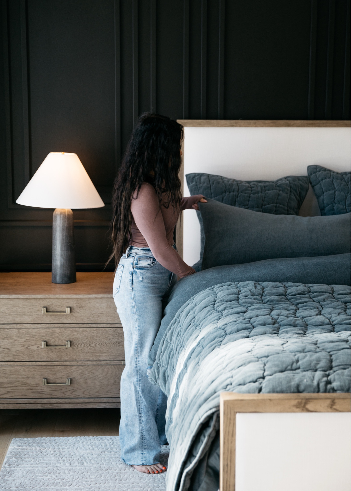 These marble lamps look so good paired with the blue steel Cozy Cloud bedding. Outfit details linked below.

#LTKStyleTip #LTKSeasonal #LTKHome