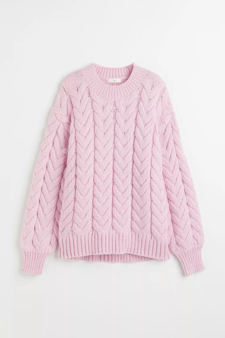 H and m hot sale pink sweater